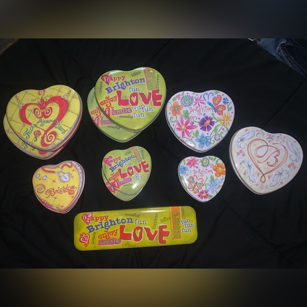 Vintage Brighton Jewlery Heart Boxes- 12 Boxes